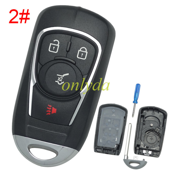 Free shipping 5pcs/lot For Chevrolet Buick remote key blank without badge place, pls choose the button