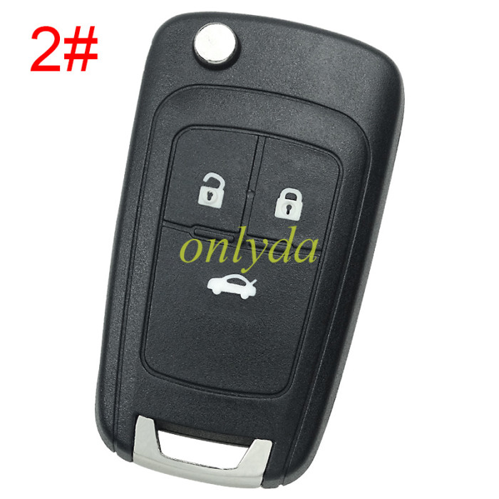 Free shipping 10pcs/lot For chevrolet remote key blank HU100 blade with cross badge place, pls choose the button