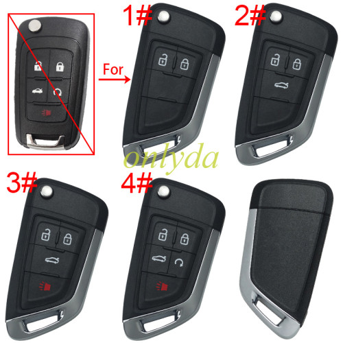Free shipping 5pcs/lot For Chevrolet modified remote key shell with cross badge place, pls choose the button