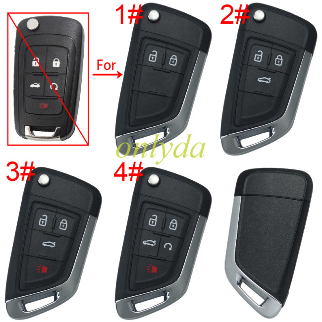 Free shipping 5pcs/lot For Chevrolet modified remote key shell with cross badge place, pls choose the button