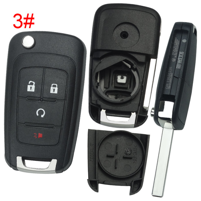 Free shipping 10pcs/lot For Opel remote key blank HU100 blade with round badge place, pls choose the button