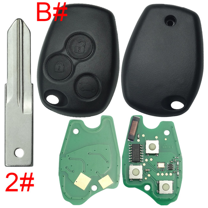 Free shipping For Renault Clio II,Kangoo II,Master II DACIA:Logan,Sandero,Duster 434mhz with original 7946 chip before 2008 year