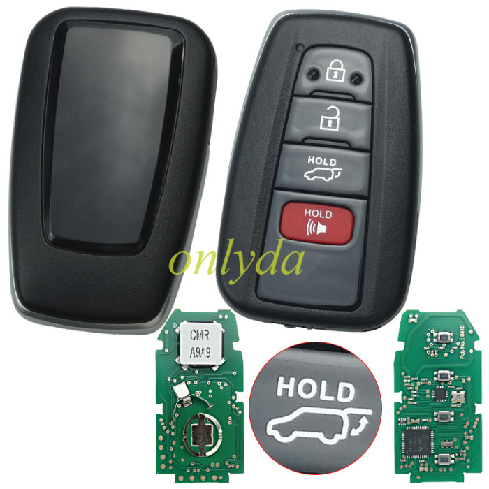 Free shipping For Toyota 3+1 button remote key with blade     HYQ14FBC 0351 BOARD PRUIS &314mhz-312mhz with  HOLD button SUV Size: 7x4.2x1.4cm / 2.76''x1.65''x0.55''(L*W*H) H / 8A chip P4:A9A9