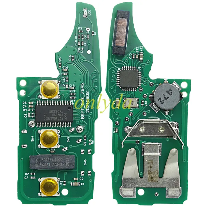 For VW MQB remote keyless megamos AES 3 button  , with 433.92mhz for VW 4.5   5K0837202BH/5K0837202DH