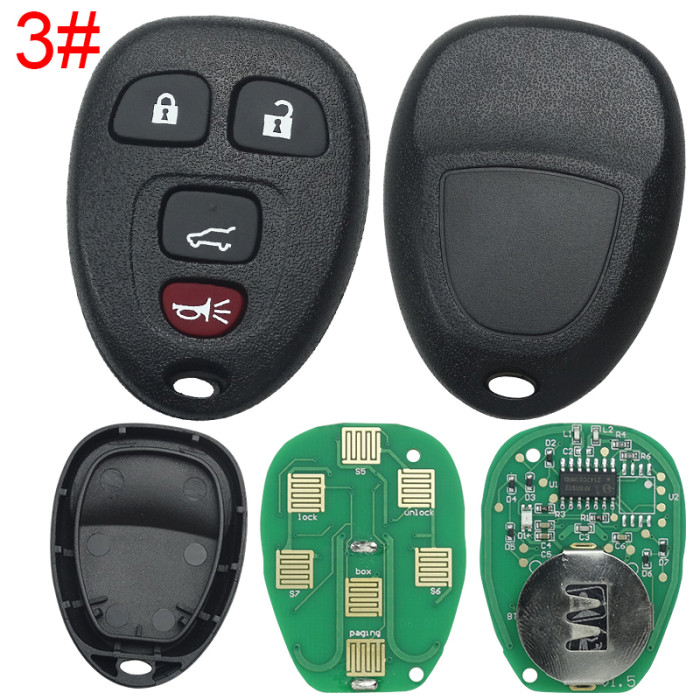 Free shipping 5pcs/lot For GM  remote key  with FCCID OUC60270-433mhz (GM # 15913421 , 15913420 ,  20869057 15857840 5913427), pls choose button