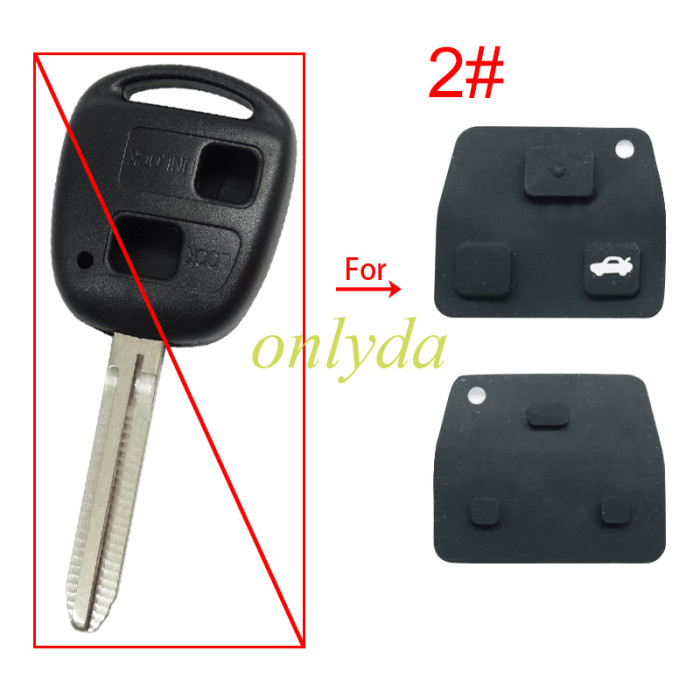 Free shipping 10pcs/lot For Lexus 2/3 button key pad, Pls choose model