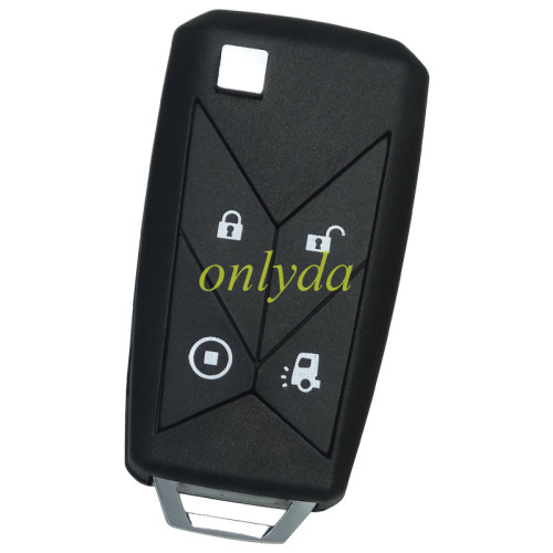 For Renault remote key shell with 4 button with badge，with blade