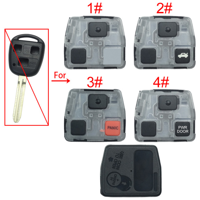 Free shipping 10pcs/lot For Lexus Land Cruiser prado 2/3 button remote shell， pls choose model