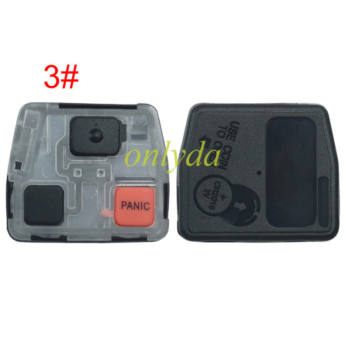 Free shipping 10pcs/lot For Lexus Land Cruiser prado 2/3 button remote shell， pls choose model