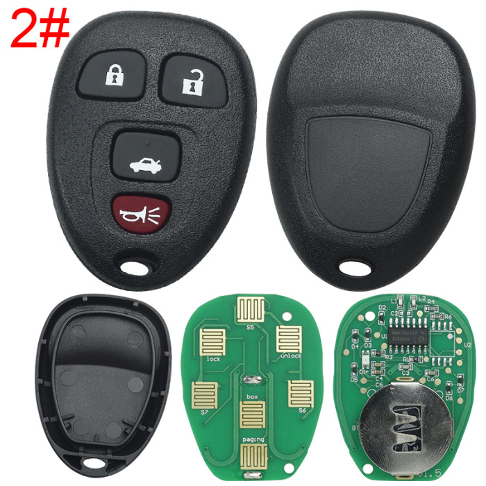 Free shipping 5pcs/lot For GM  remote key  with FCCID OUC60270-433mhz (GM # 15913421 , 15913420 ,  20869057 15857840 5913427), pls choose button