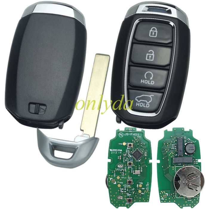 Free shipping For Hyundai kona 2021 smart key 4 button 47chip 433mhz FCCID:95440-j9600 Original PCB+Aftermarket key shell