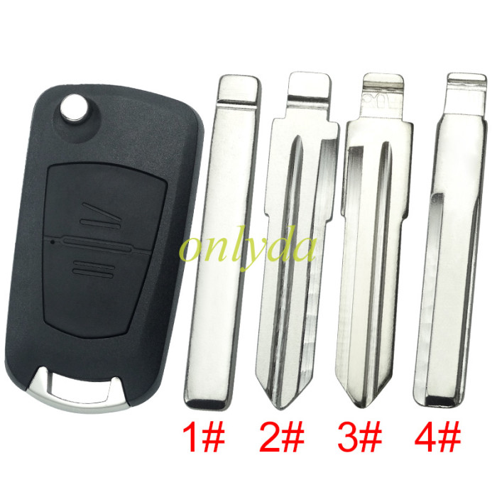 Free shipping 10pcs/lot For Opel modified 2 Button remote key shell with round badge place, pls choose the blade