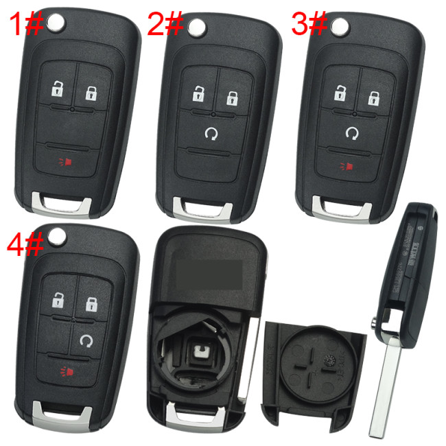 Free shipping 10pcs/lot For chevrolet remote key blank HU100 blade with cross badge place, pls choose the button