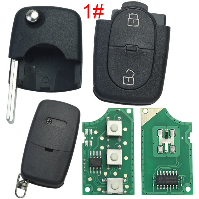 Free shipping 5pcs/lot For Audi Key Fob Remote 434mhz  with ID48chip  PN: 4D0 837 231 D 1998-2002 Audi A4  FCC: MZ241081964,   4D0837231D, pls choose button