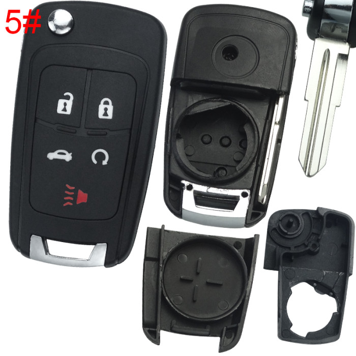 Free shipping 5pcs/lot For Buick  remote key shell replacement   with round badge place,   pls choose the button