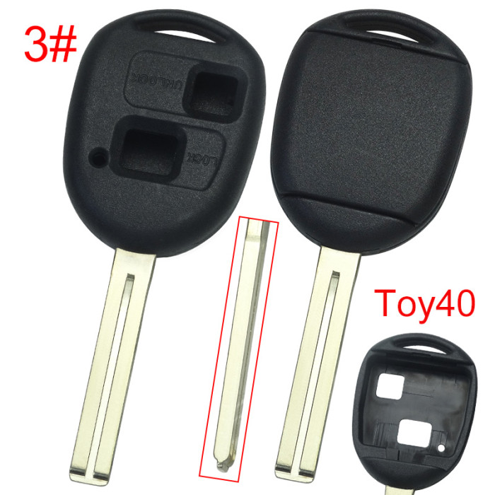 Free shipping 5pcs/lot Super Stronger GTL shell  Lexus upgrade 2 button key shell without badge,pls choose blade model