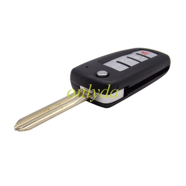 Free shipping 10pcs/lot For nissan 4 button remote key blank without badge