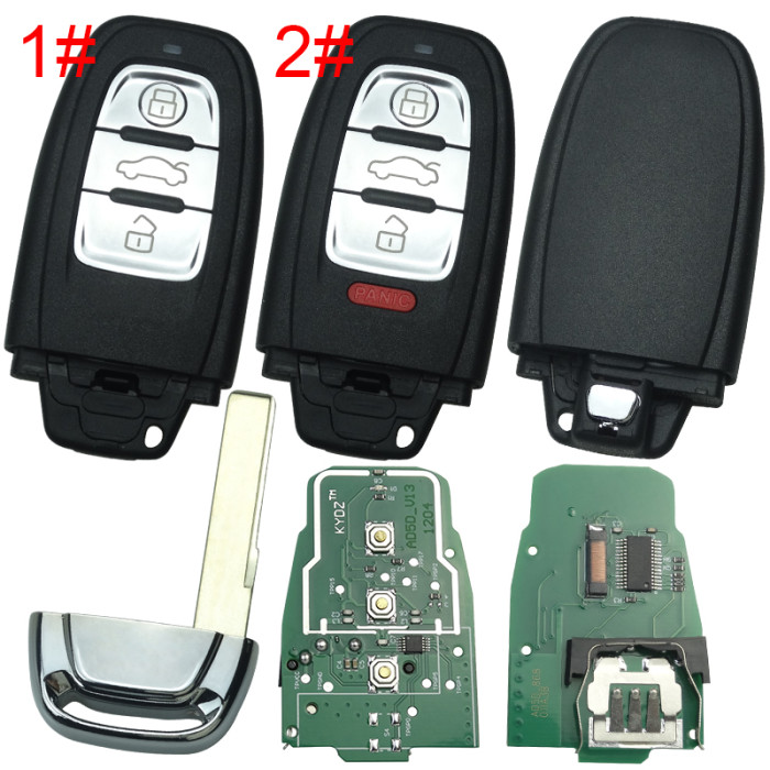 Free shipping KYDZ Brand Audi A4L,Q5 3 button remote  control with 868mhz/434mhz pls choose frequency
