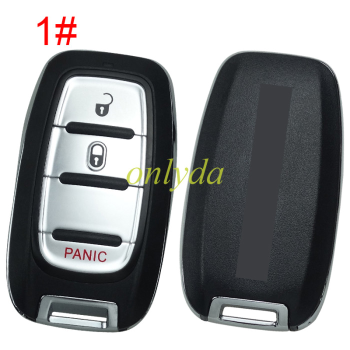 Free shipping For Chrysler remote key shell with badge, emergecy blade included, pls choose the button