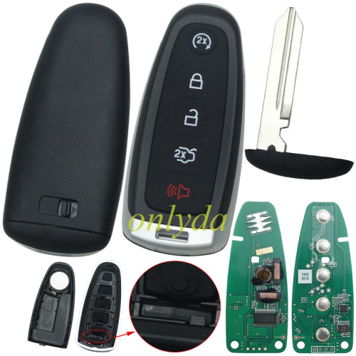 For Ford keyless 4+1 button remote key with 4D63 chip -315mhz ASK model     FCCID-M3N5WY8609 Smart Key For Remote Key For 2013 Ford escape Part Number: 164-R7995