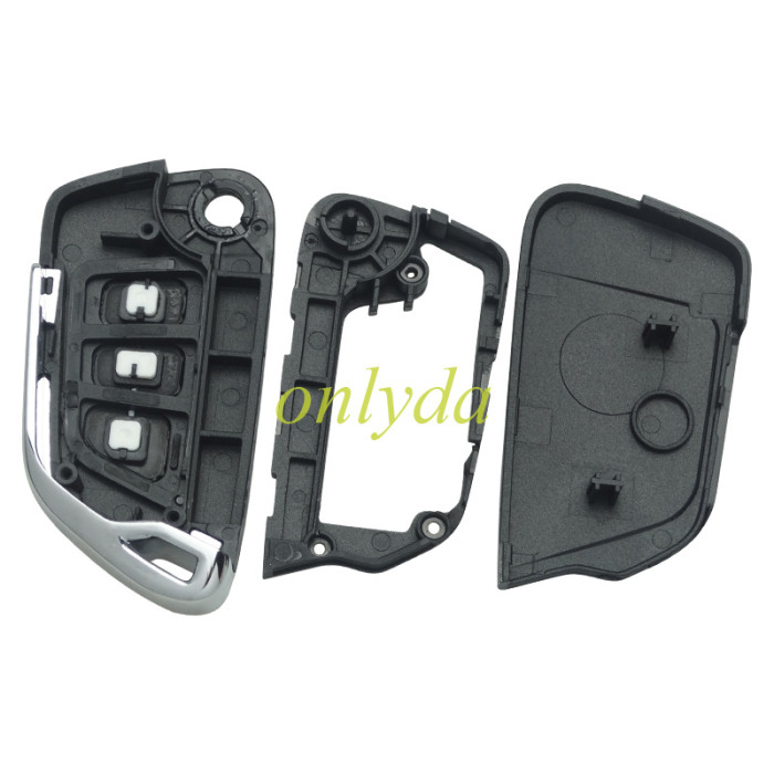 Free shipping 5pcs/lot For Peugeot modified  remote key shell without battery clamp with badge place, blade HU83. pls choose the button type
