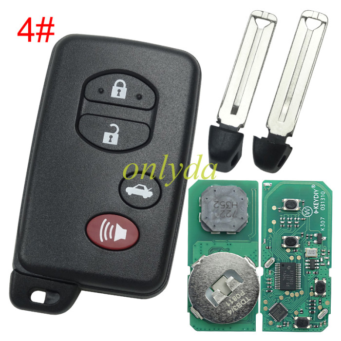 KEYDIY TDB03-3 TDB03-4 TDB03-3 TDB03-4  KD Smart Key Universal Remote Control With Toyota 4D chip ,please choose the key shell