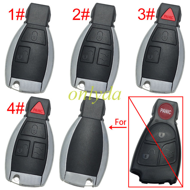 Free shipping For Benz modified  key blank， pls choose the button
