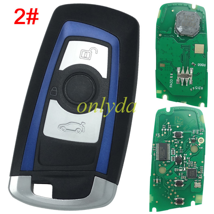 Free shipping For BMW FEM keyless remote key  7945P/7953 Hitag pro chip 315mhz/ 434mhz/868mhz