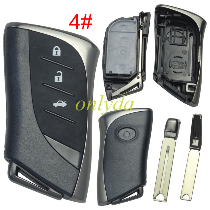 Free shipping For Toyota  modified remote key blank with blade with badge , pls choose button