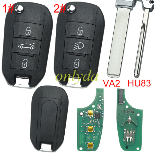 Free shipping original Peugeot Citroen Ople Vauxhall Fiat JEEP 3 button remote key NCF296XMT Hitag AES 433mhz # F4 after 2023