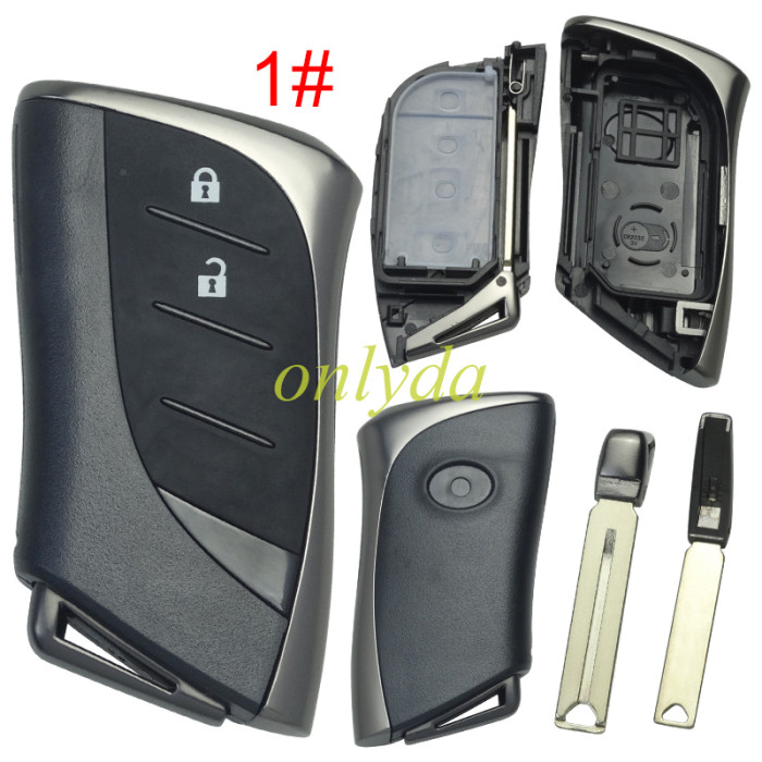 Free shipping For Lexus  modified remote key blank with blade with badge , pls choose button