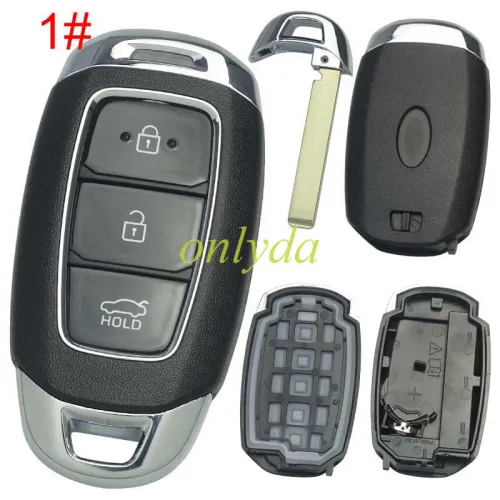 For Hyundai  remote key blank with badge , pls choose button