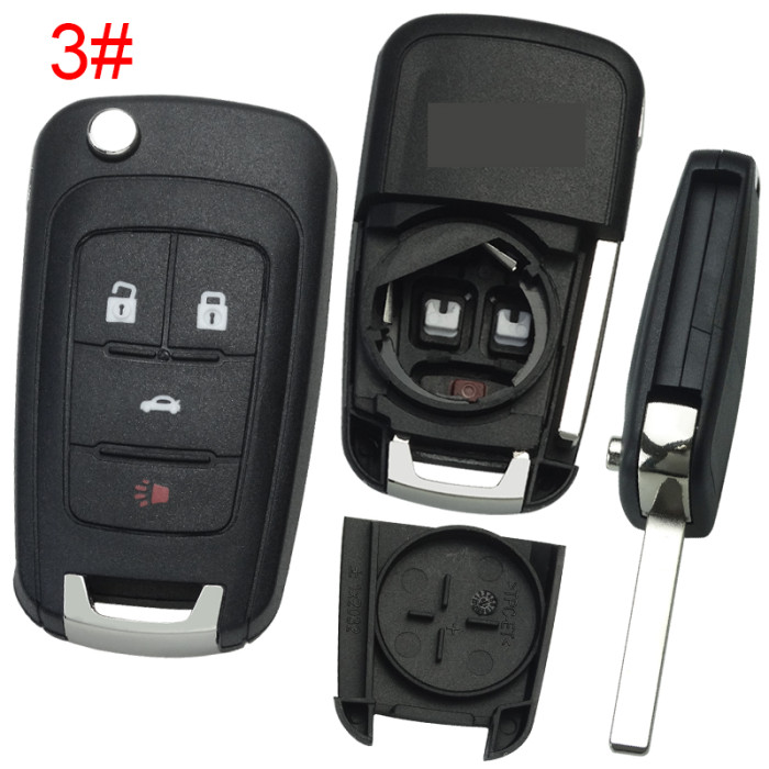 Free shipping 10pcs/lot For chevrolet remote key blank HU100 blade with cross badge place, pls choose the button