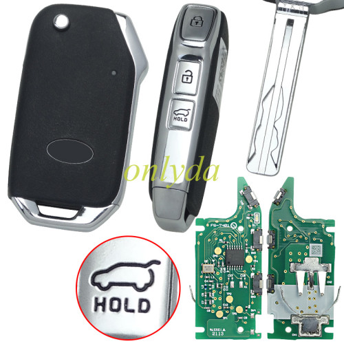 Free shipping For KIA Sportage 2020 Genuine Flip Remote Key 433MHz 95430-D9420 DST 4D 60 3 button FCC ID: RKE-4F42 cuted blade