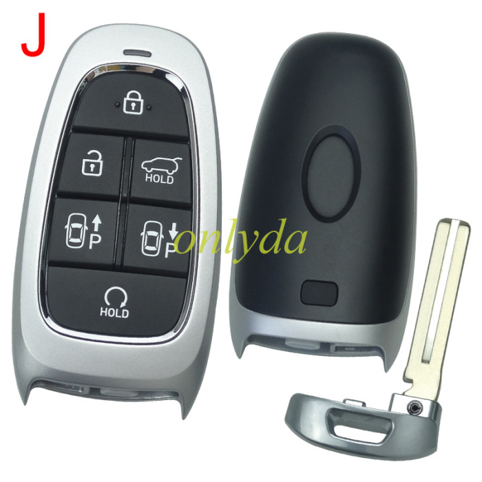 Free shipping 5pcs/lot For Hyundai remote key blank with badge , please choose button