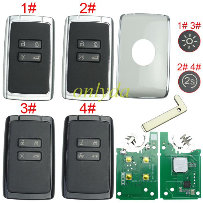 Free shipping keyless card for Renault Clio 5,Megane 4,Espace 5,Talisman phase 2 2019-2023，NCF29A1M / 4A AES transponder 433.92Mhz4 Button compatible with Renault/Dacia Arkana Megane IV,Espace V,Kadjar, Koleos II,Clio V,Captur II,Scenic IV,Trafic III,Zoe II, Duster