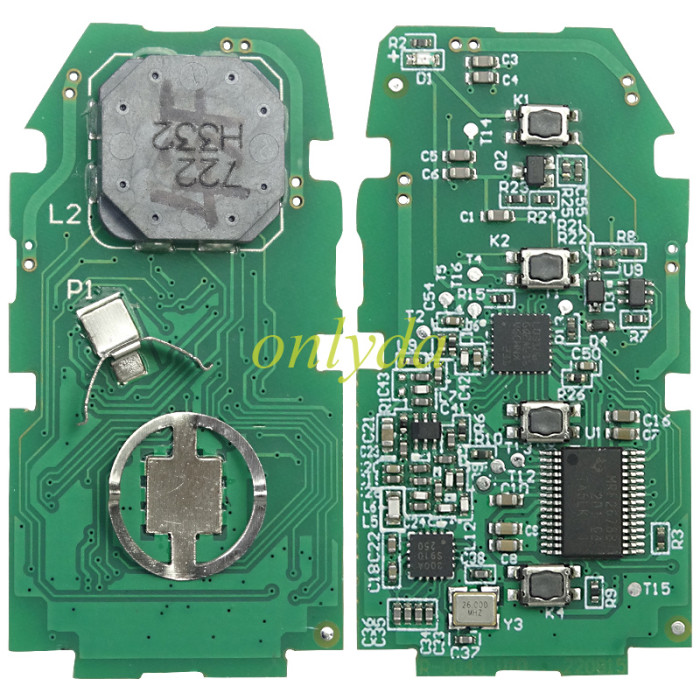 Free shipping aftermarket Toyota 2018+ Smart Remote Key 3 Buttons /2 Button 433MHz  89904-60L80  for New Toyota Prado Land cruiser