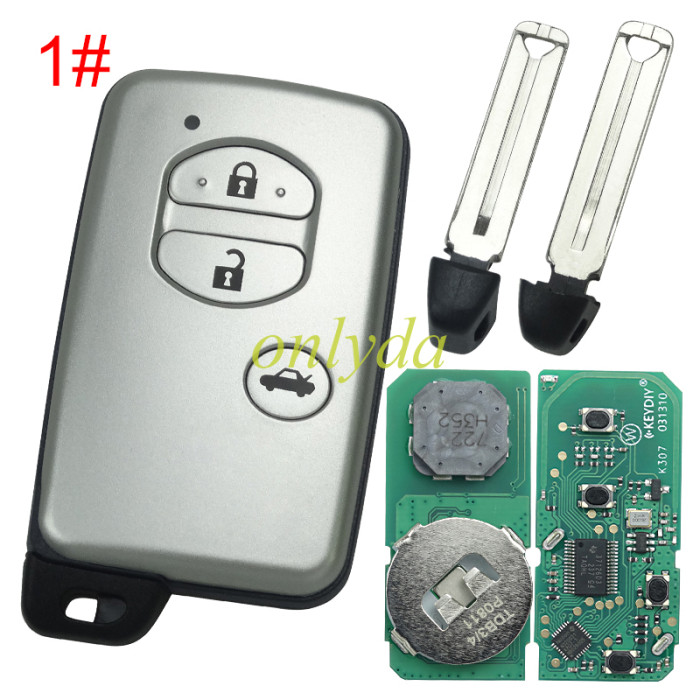KEYDIY TDB03-3 TDB03-4 TDB03-3 TDB03-4  KD Smart Key Universal Remote Control With Toyota 4D chip ,please choose the key shell