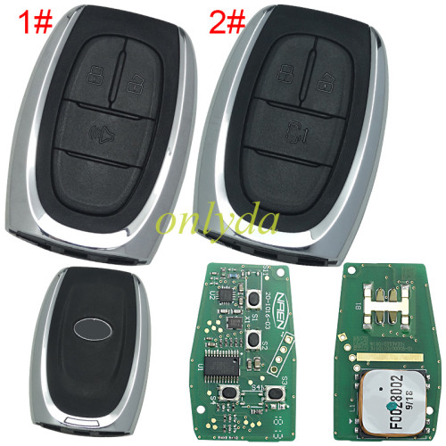 Free shipping Original   remote Smart key for  Maxus T60 3button with 47 chip  with 433MHZ, pls choose button