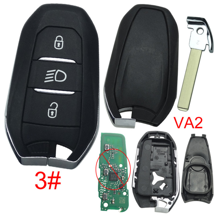 Free shipping 5pcs/lot For Vauxhall remote key shell without badge, blade VA2. Pls choose the button type