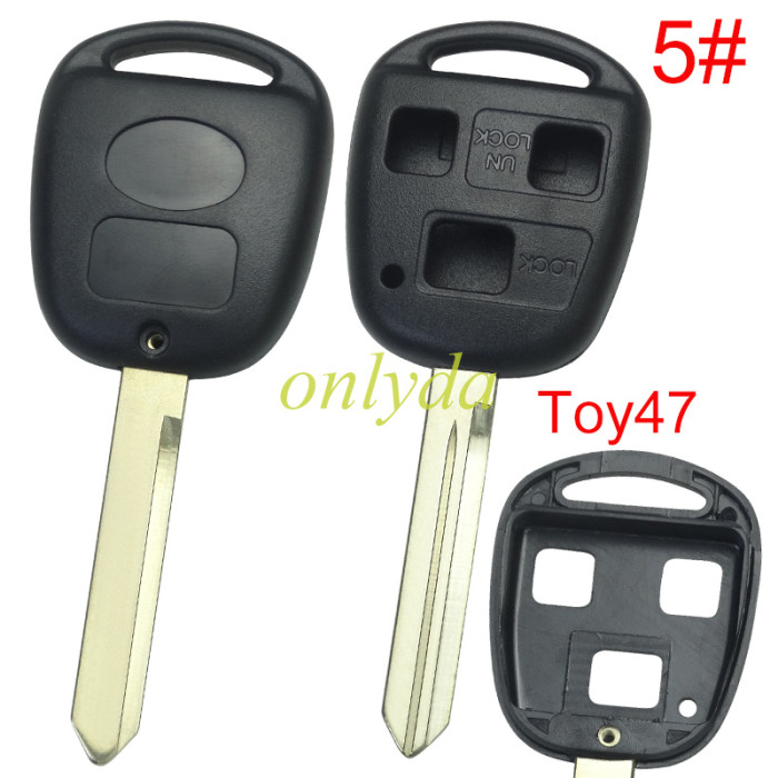 Free shipping 10pcs/lot For Lexus 3 Button Remote key blank with badge, pls choose blade model