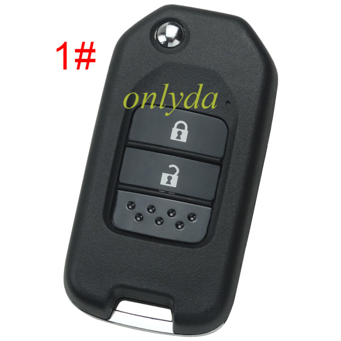 Free shipping 5pcs/lot For Honda 2/3 button remote key shell without badge , The key shell and the original structure, Pls choose button