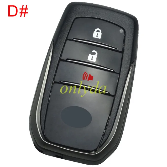 For Toyota remote key shell  with badge , pls choose button