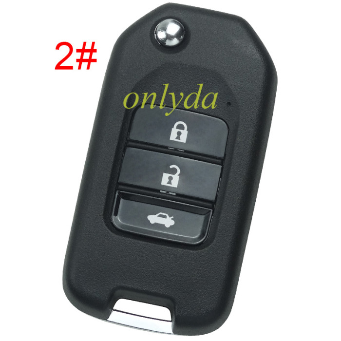 Free shipping 5pcs/lot For Honda 2/3 button remote key shell without badge , The key shell and the original structure, Pls choose button