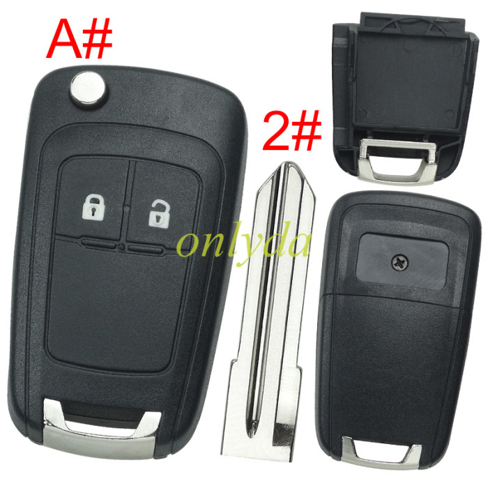Free shipping 5pcs/lot For Chevrolet  remote key shell replacement  without battery clamp with square badge place,   pls choose the button and blade