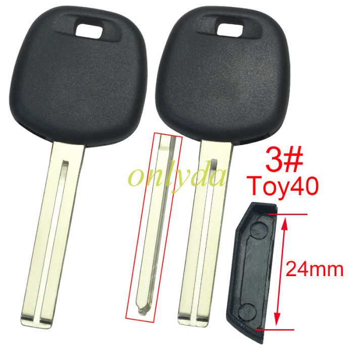 Free shipping 10pcs/lot For Lexus transponder key blank  with blade,wihtout badge  Soft plastic handle,1# Toy43 ,2#Toy48,3#Toy40 ,pls choose blade model
