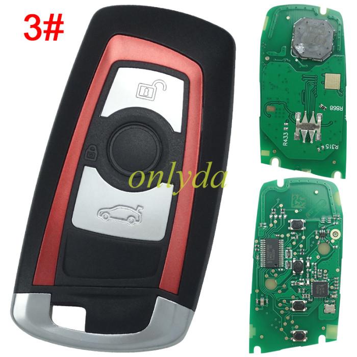 Free shipping For BMW FEM keyless remote key  7945P/7953 Hitag pro chip 315mhz/ 434mhz/868mhz