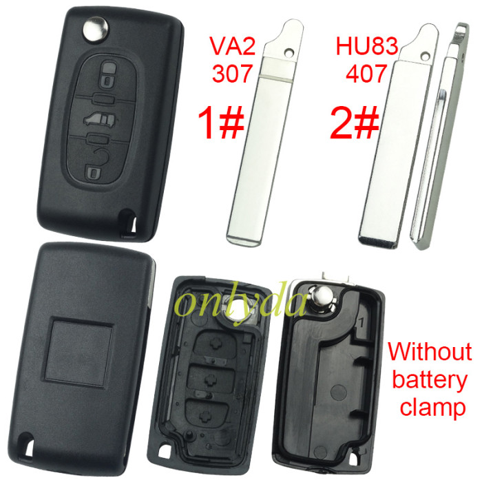 Free shipping 10pcs/lot Super Stronger GTL shell  Fiat 3 buton remote key blank without battery clamp with bagde, pls choose blade