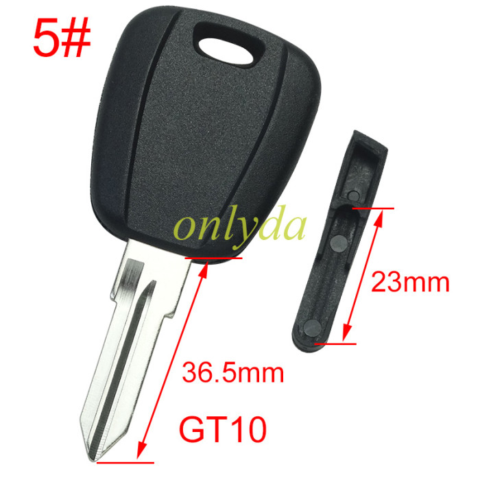 Free shipping 10pcs/lot Super Stronger GTL shell  Fiat remote key blank & 1 button with SIP22/GT15R blade（can put TPX long chip)， pls choose model