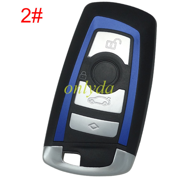 Free shipping 5pcs/lot For BMW 4 button remote key blank with blade, pls choose color